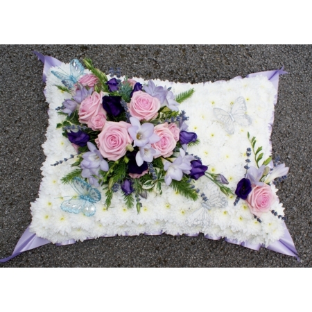 Pink and Lilac Butterfly Pillow