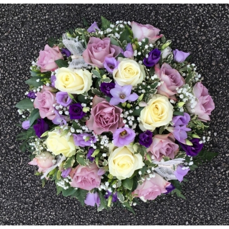 White and Lilac Posy Pad
