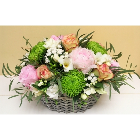 Green and Pink Basket